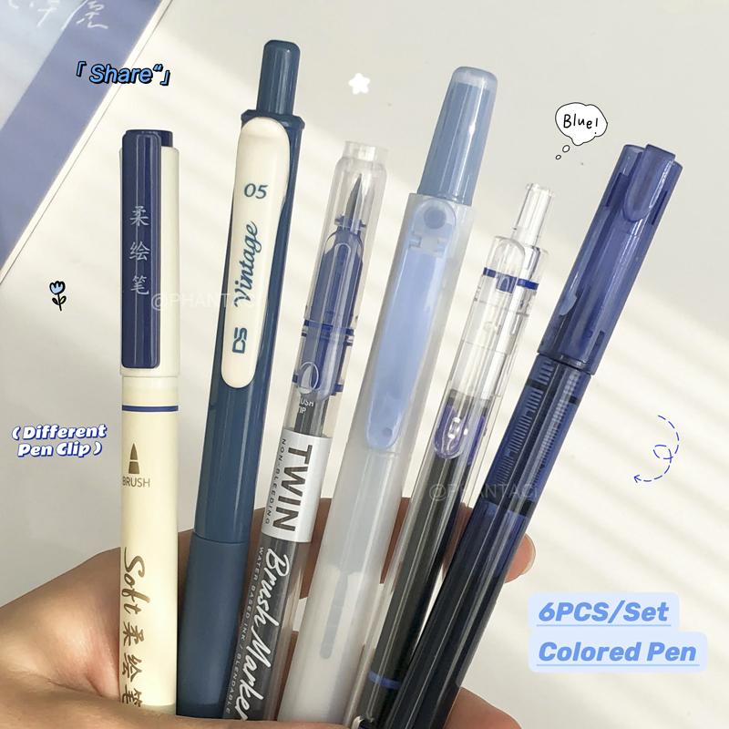 6PCS Colored Calligraphy Pen M - Pentel Pen Energel recension och pris